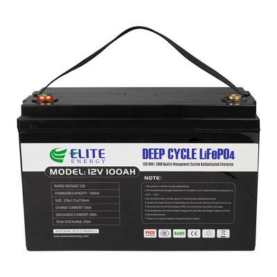 RV 12V 100Ah LiFePO4 लिथियम ली आयन रिचार्जेबल बैटरी डीप साइकिल