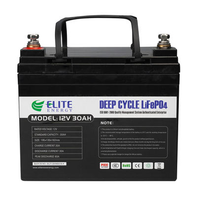 एलएफपी ली आयन फॉस्फेट आरवी कारवां लाइफपो 4 बैटरी 12 वी 30 एएच डीप साइकिल