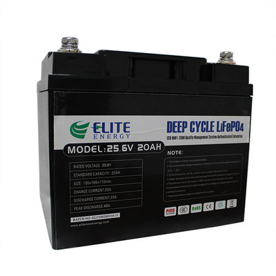 इलेक्ट्रिक वाहनों के लिए वाटरप्रूफ IP65 20Ah BMS 24V LiFePO4 बैटरी