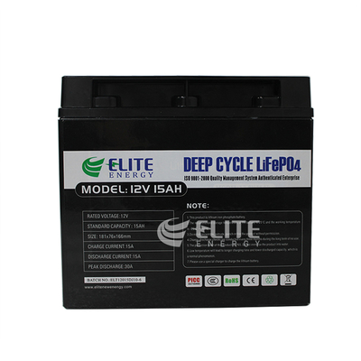 डीप साइकिल LiFePO4 12.8V 15Ah सोलर ली आयन बैटरी लिथियम पैक