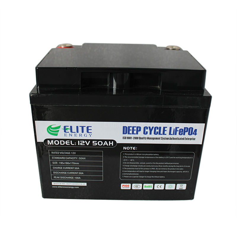 50Ah 12V LiFePO4 बैटरी सोलर एलईडी लाइट लिथियम रिचार्जेबल बैटरी