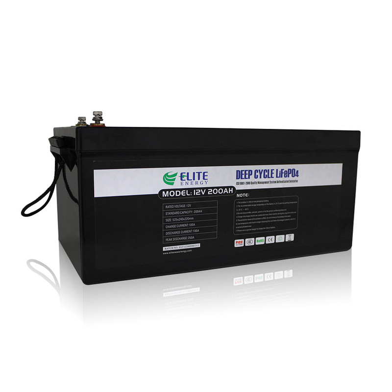RV EV UPS के लिए 2560Wh 12V Li आयन बैटरी पैक 200Ah लिथियम बैटरी