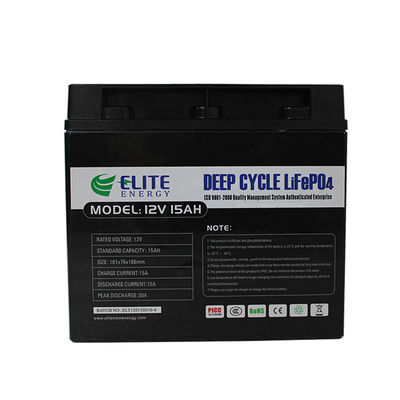 ESS LiFePO4 रिचार्जेबल 12V 15Ah कस्टम लिथियम आयन बैटरी पैक